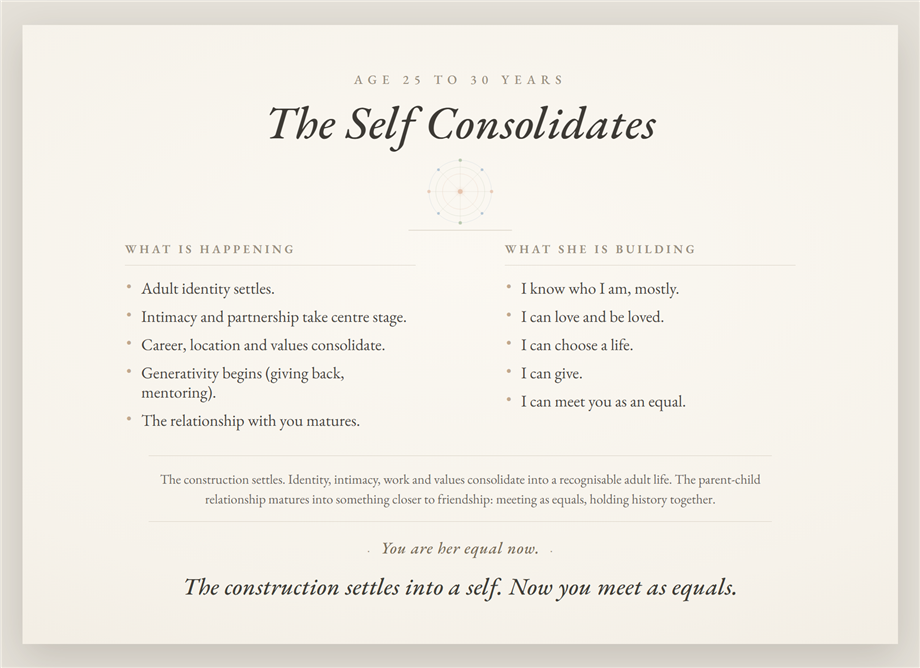 Poster 15 — The Self Consolidates, age 25 to 30